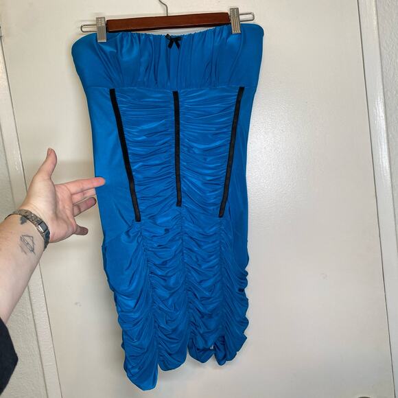 Y2K Vintage Icon Coquette Bodycon Dollette Homecoming formal strapless size M - Picture 4 of 12